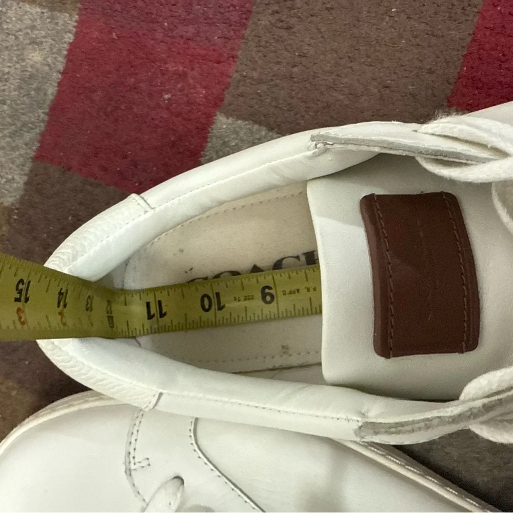 Coach Men’s White Leather Low Tops Sneakers - Picture 14 of 14